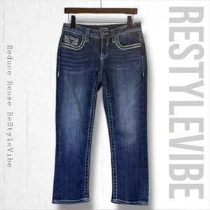 VIGOSS Women’s Size 4 L21 Denim Jeans Capri Length Heritage Style Fit Stretch